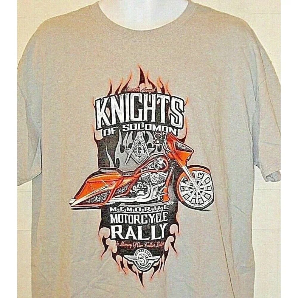 Harley Davidson T Shirt Knights Of Solomon Memorial Motorcycle Rally Mens XL